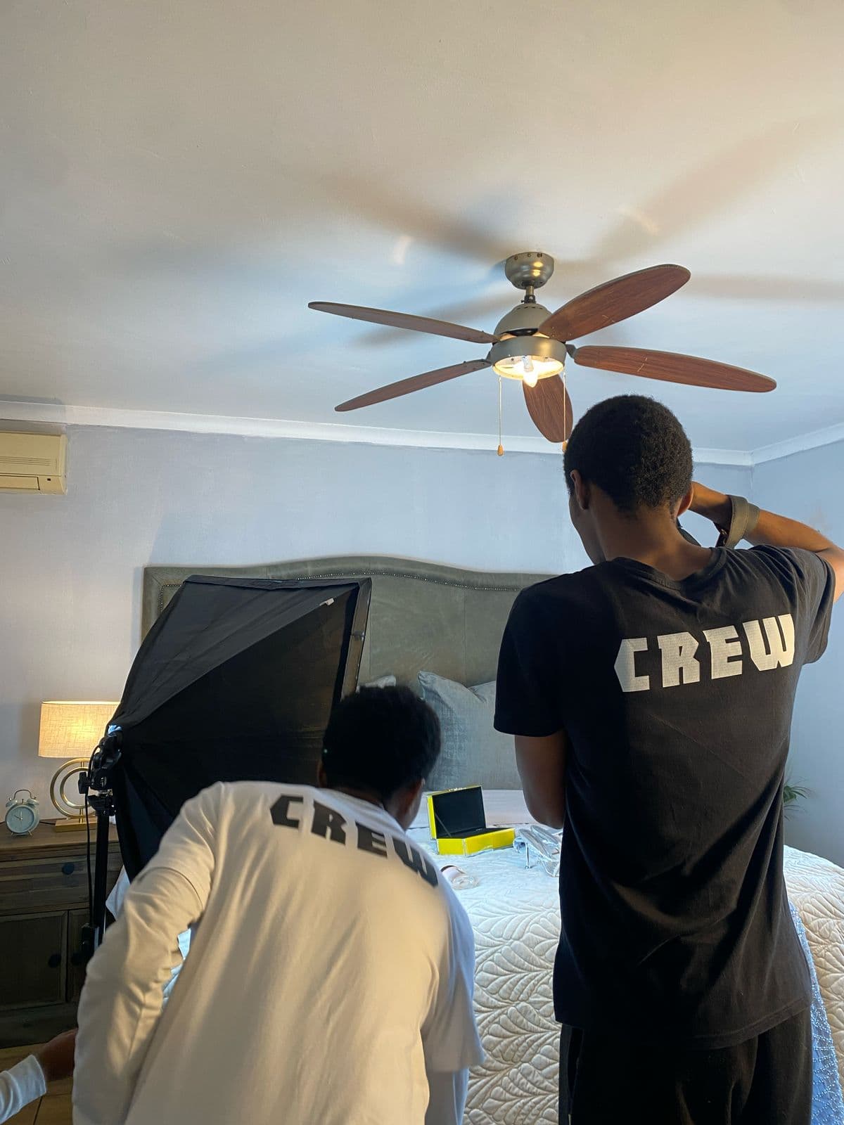 Creative collaborator working on set